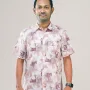 Digital Printed Premium Short Sleeve Shirt - (Biscuit)