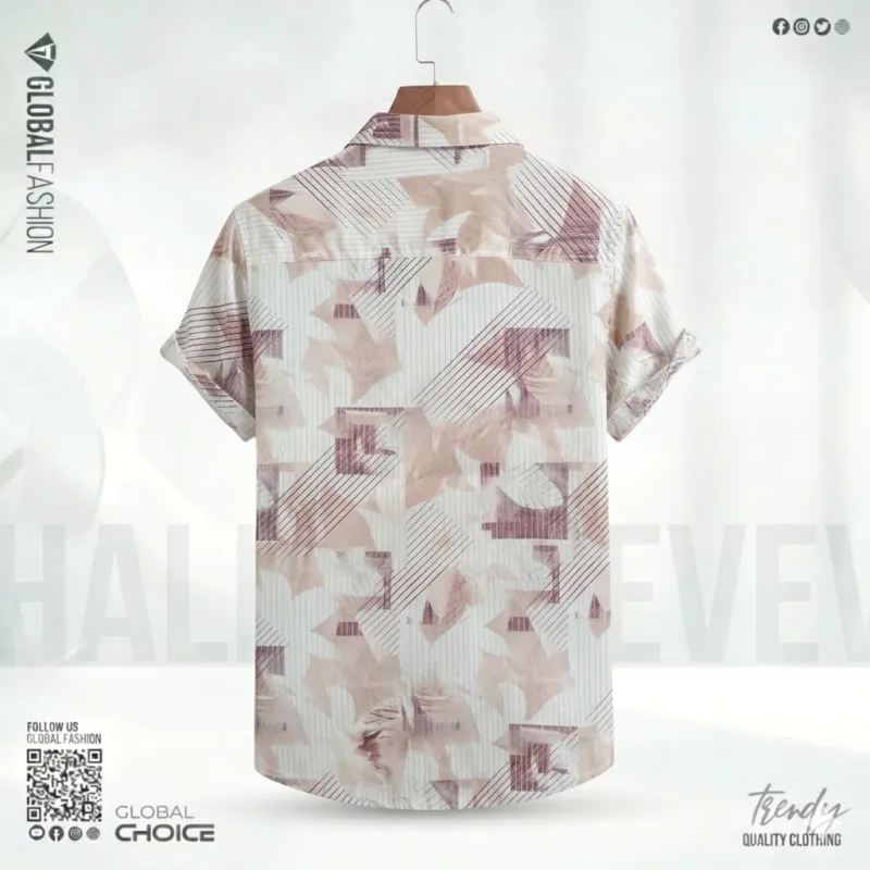 Digital Printed Premium Short Sleeve Shirt - (Lemon)