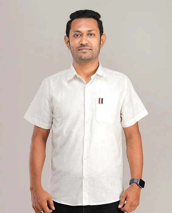 Remi Cotton Premium Short Sleeve Shirt - (Off white)