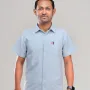 Remi Cotton Premium Short Sleeve Shirt - (Sky blue)