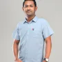 Remi Cotton Premium Short Sleeve Shirt - (Sky blue)