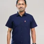 Remi Cotton Premium Short Sleeve Shirt - (Navy blue)