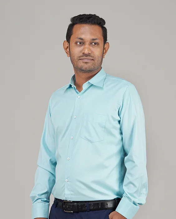 Premium Cotton Full Sleeve Formal Shirt - (Aqua Blue)