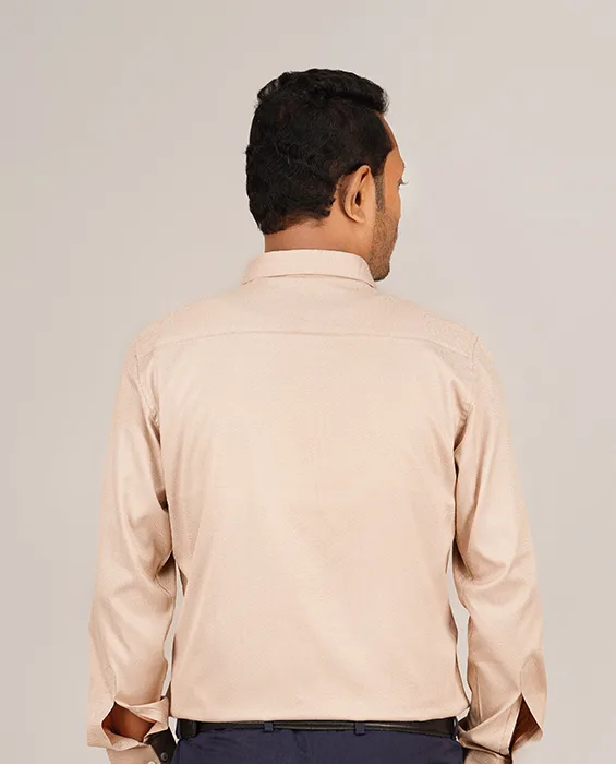 Premium Cotton Full Sleeve Formal Shirt - (Beige)