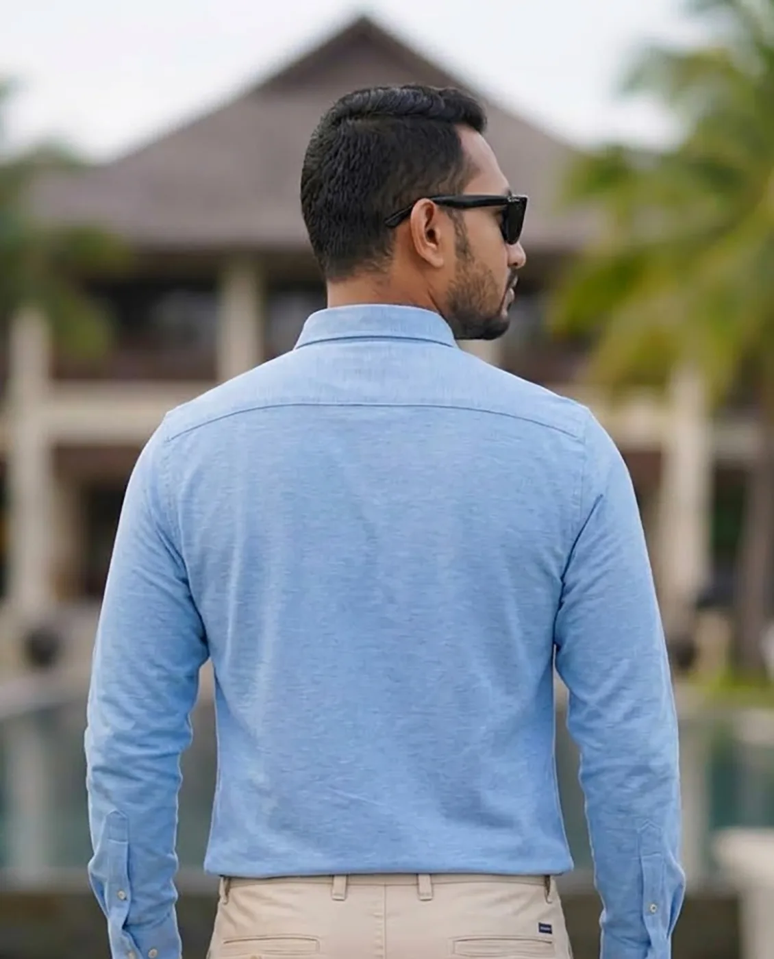 Men's Premium Cotton Full Sleeve Shirt - (Sky Blue)
