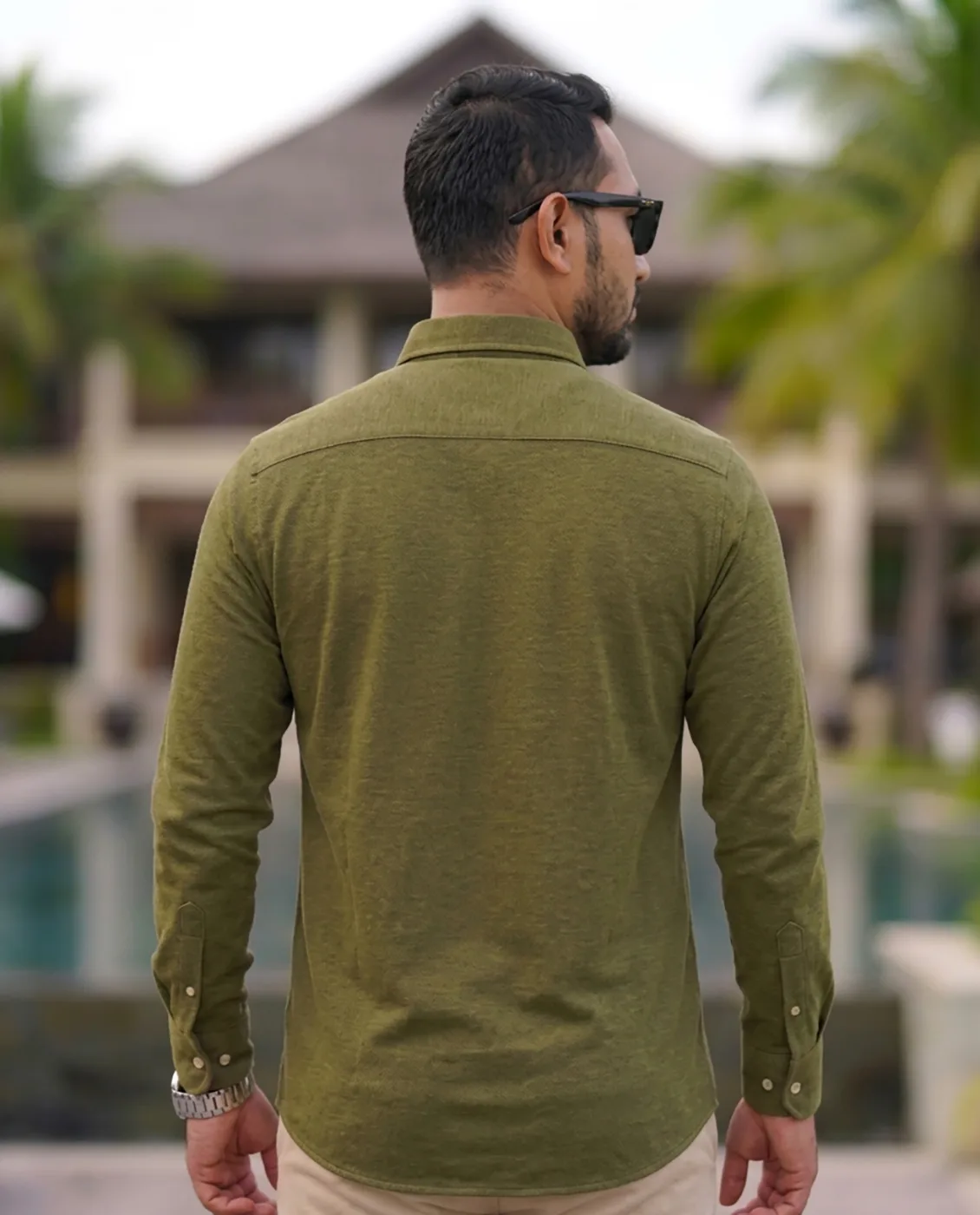 Men's Premium Cotton Full Sleeve Shirt - Combo-02-(Black & Olive)
