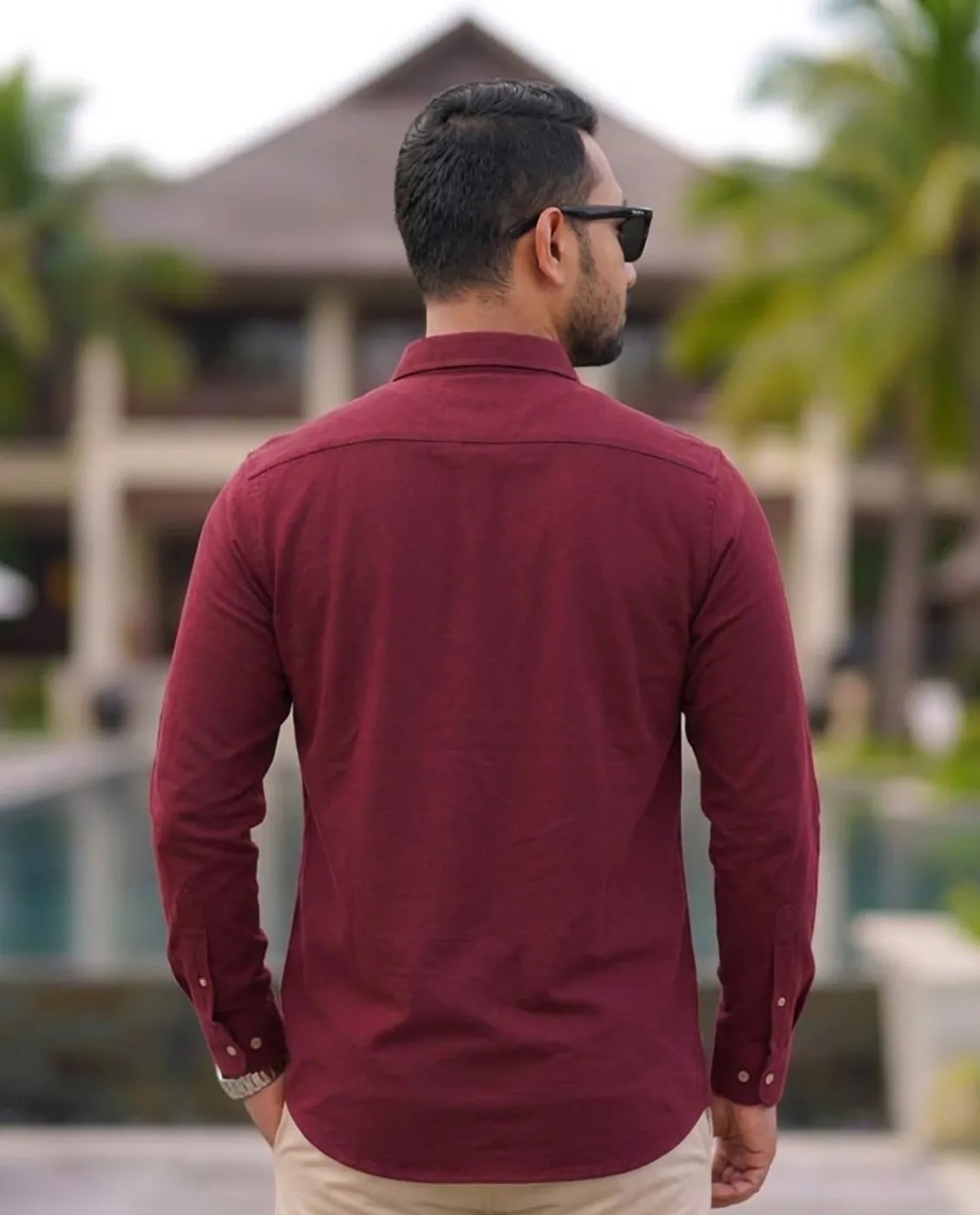 Men's Premium Cotton Full Sleeve Shirt - Combo-02-(White, Black, Maroon & Sky)