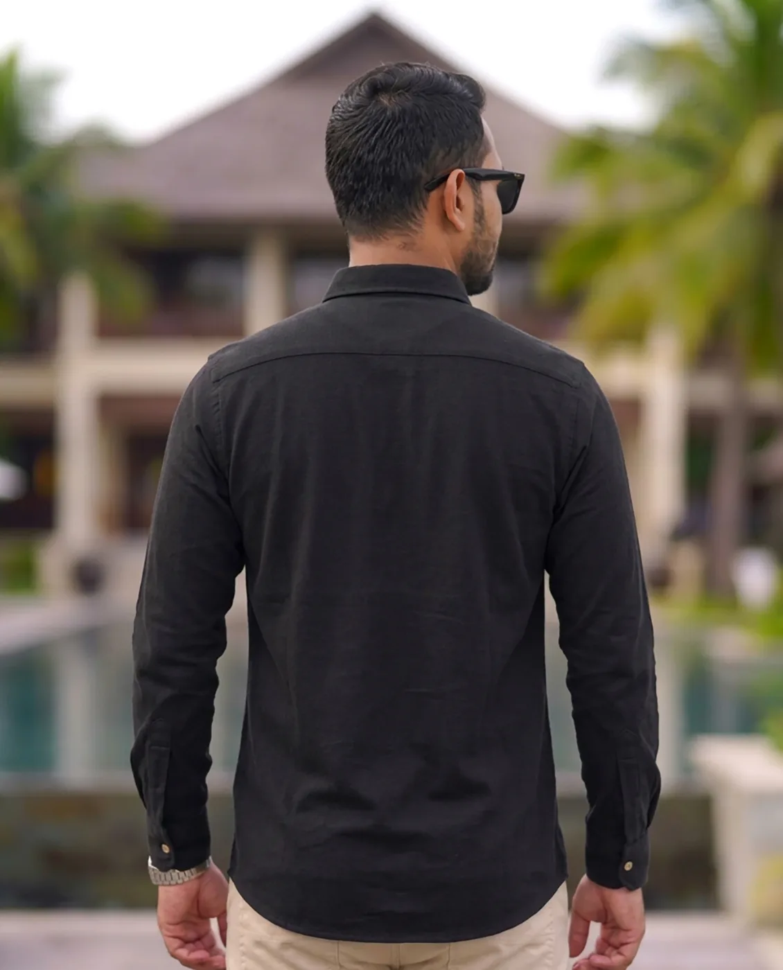 Men's Premium Cotton Full Sleeve Shirt - (Black)