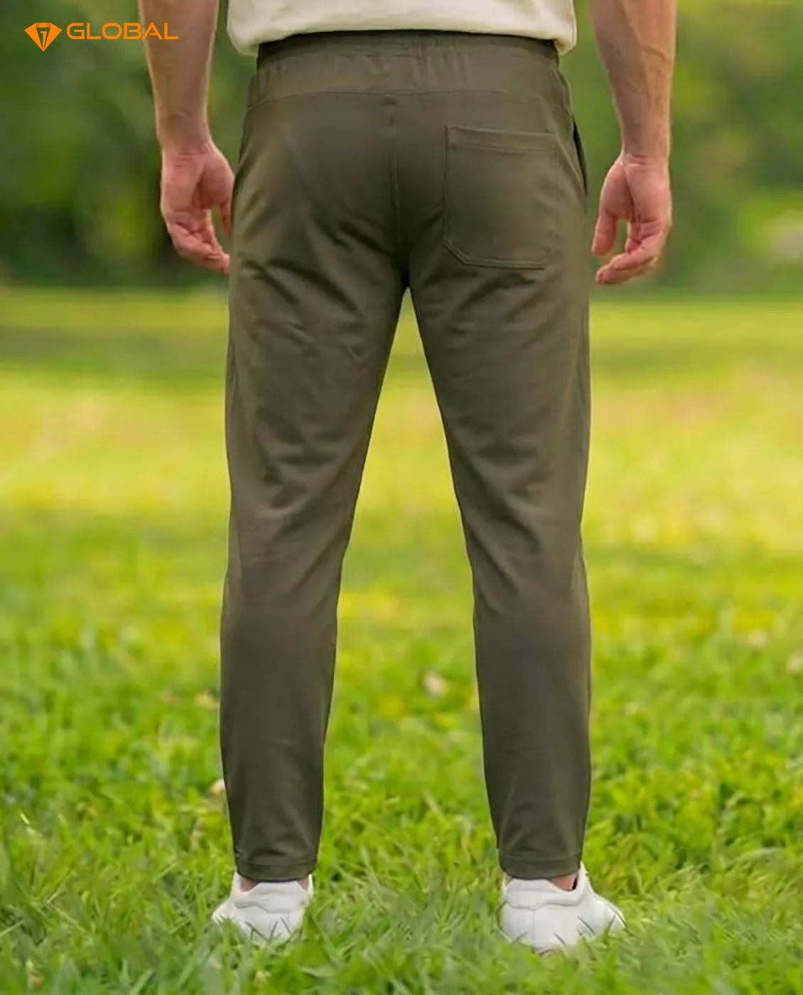 Premium Chinese Dubi Fabric Trousers - (Olive)
