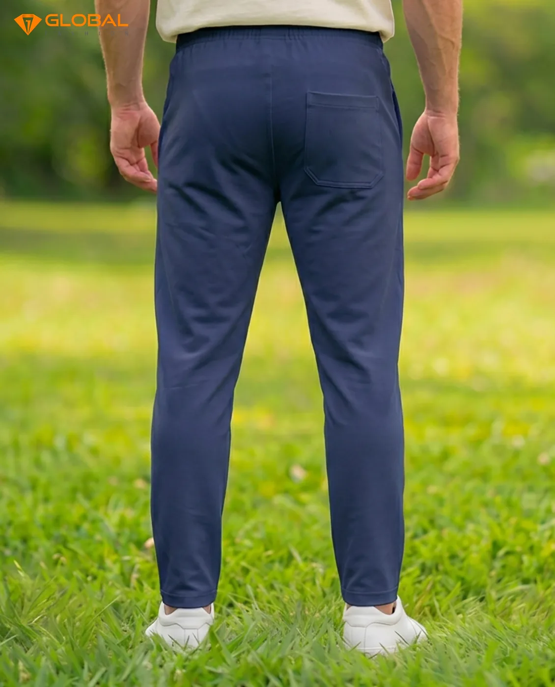 Premium Chinese Dubi Fabric Trousers - (Navy-blue)