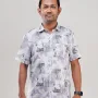 Digital Printed Premium Short Sleeve Shirt - (Sky blue)