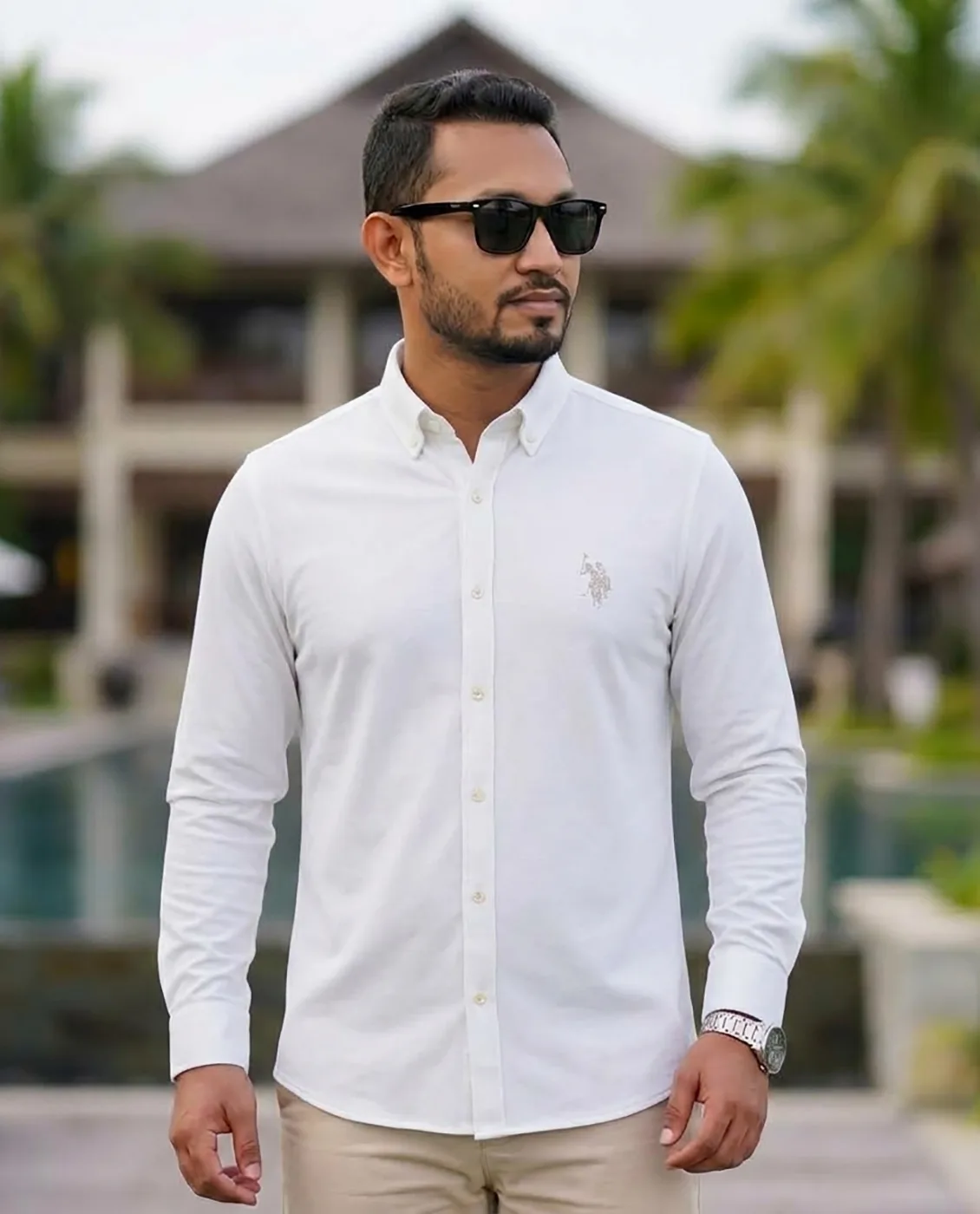 Men's Premium Cotton Full Sleeve Shirt - (White)